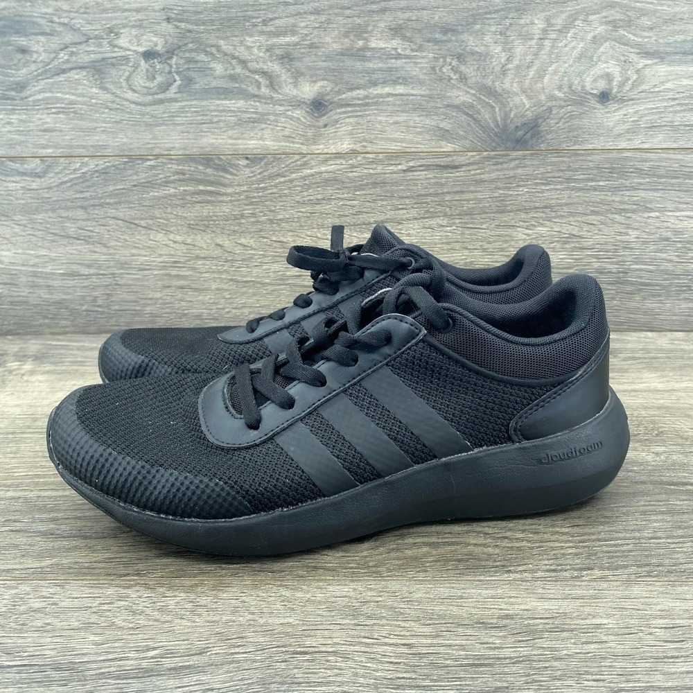 Adidas Cloudfoam Lite Racer Mens 8.5 Black Sneakers B74372 Mesh Running Shoes